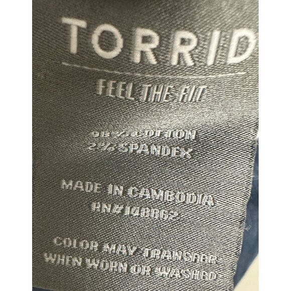 Torrid FeelTheFit Crop Boyfriend Vintage Stretch Jeans Size 20 - Picture 12 of 13